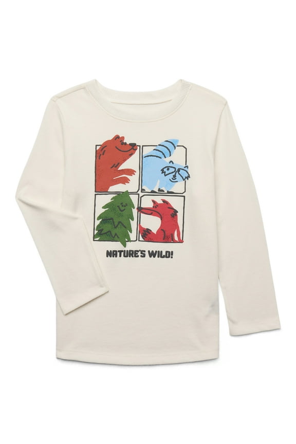 Toddler Boys Graphic Tee with Long Sleeves, Sizes 18M-5T