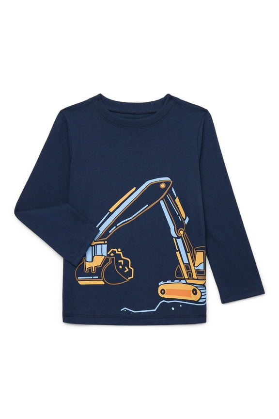 Toddler Boys Graphic Tee with Long Sleeves, Sizes 18M-5T