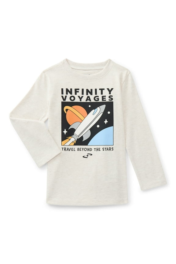 Toddler Boys Graphic Tee with Long Sleeves, Sizes 18M-5T