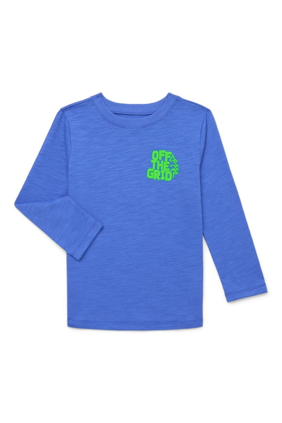Toddler Boys Graphic Tee with Long Sleeves, Sizes 18M-5T
