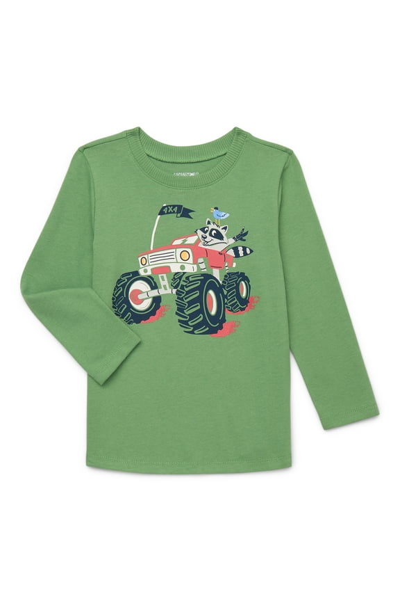 Toddler Boys Graphic Tee with Long Sleeves, Sizes 18M-5T