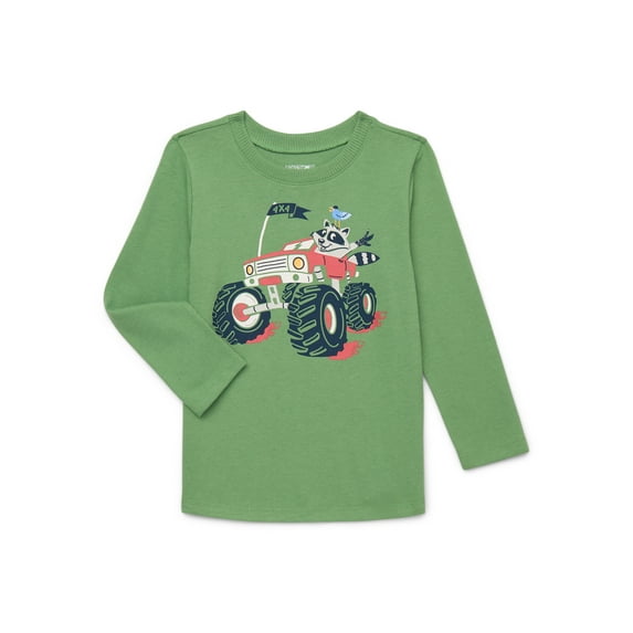 Garanimals Toddler Boys Graphic Tee with Long Sleeves, Sizes 18M-5T