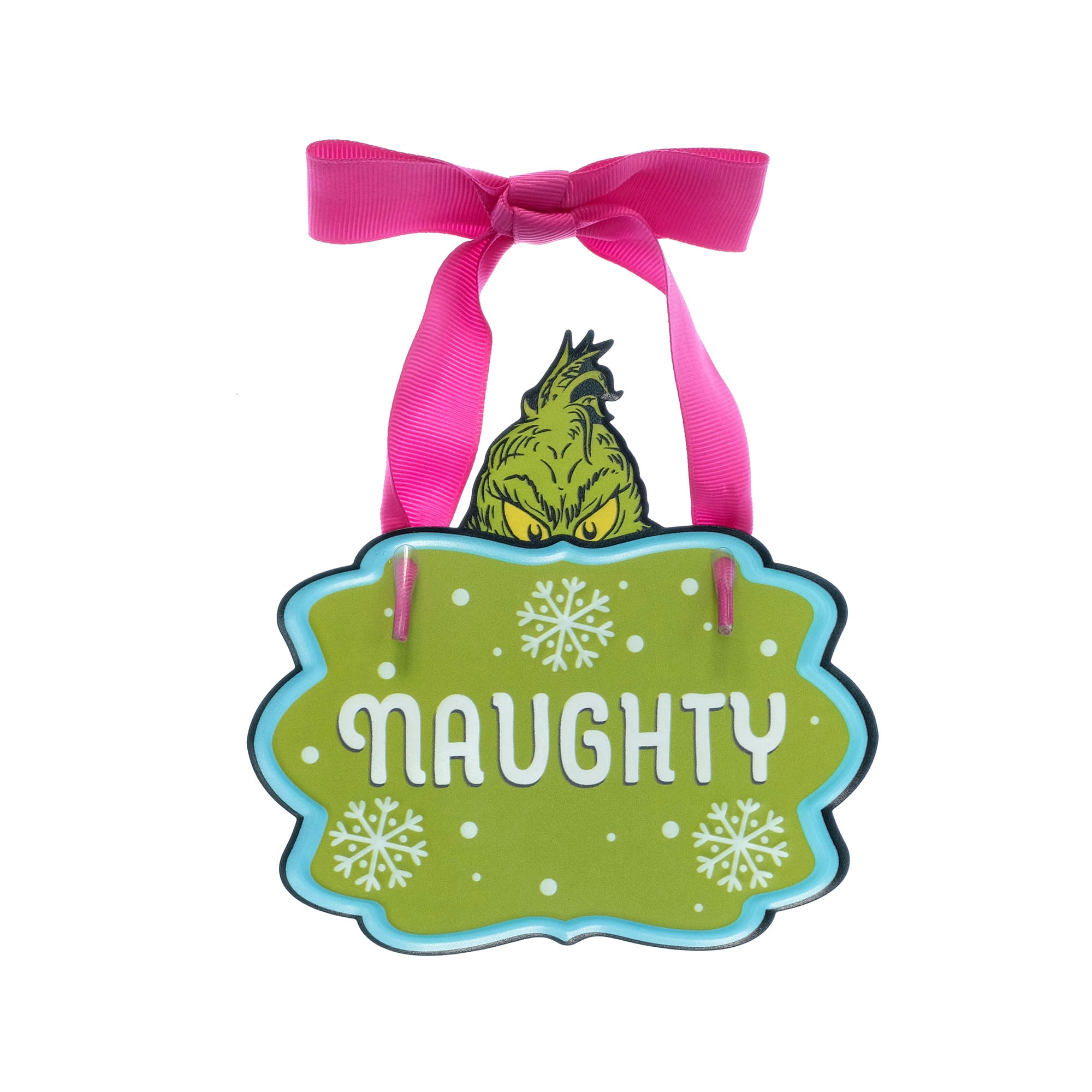 Dr. Seuss The Grinch Reversible Naughty/Nice Christmas Hanging Wall Sign