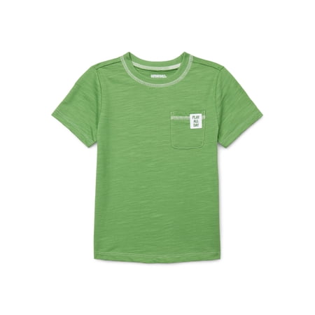 Garanimals Toddler Boys Slub Jersey Pocket Tee with Short Sleeves, Sizes 18M-5T