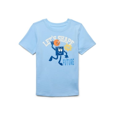 Garanimals Toddler Boys Brushed Jersey Graphic Tee with Short Sleeves, Sizes 18M-5T