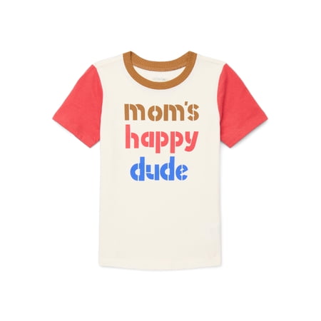 Garanimals Toddler Boys Colorblocked Graphic Tee with Short Sleeves, Sizes 18M-5T