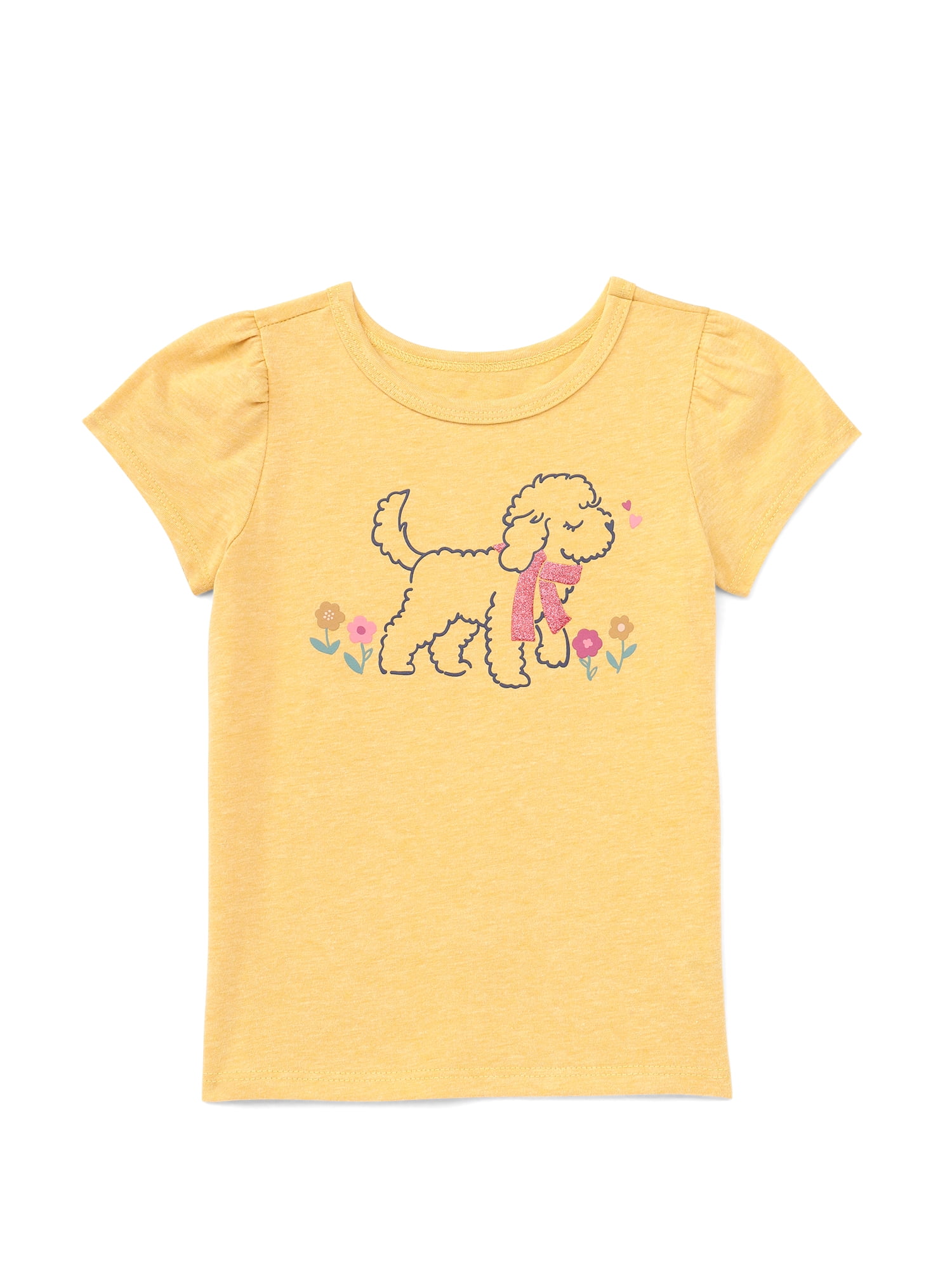 Toddler Girl Short Puff Sleeve Graphic T-Shirt, Sizes 18M-5T