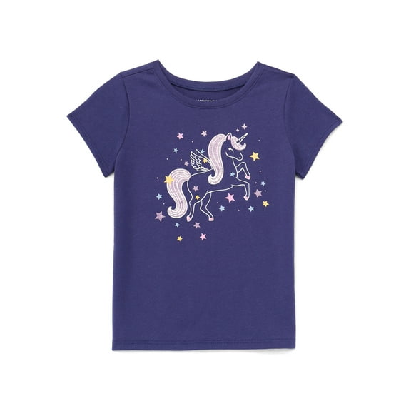 Garanimals Toddler Girls Graphic Tee with Short Sleeves, Sizes 18M-5T