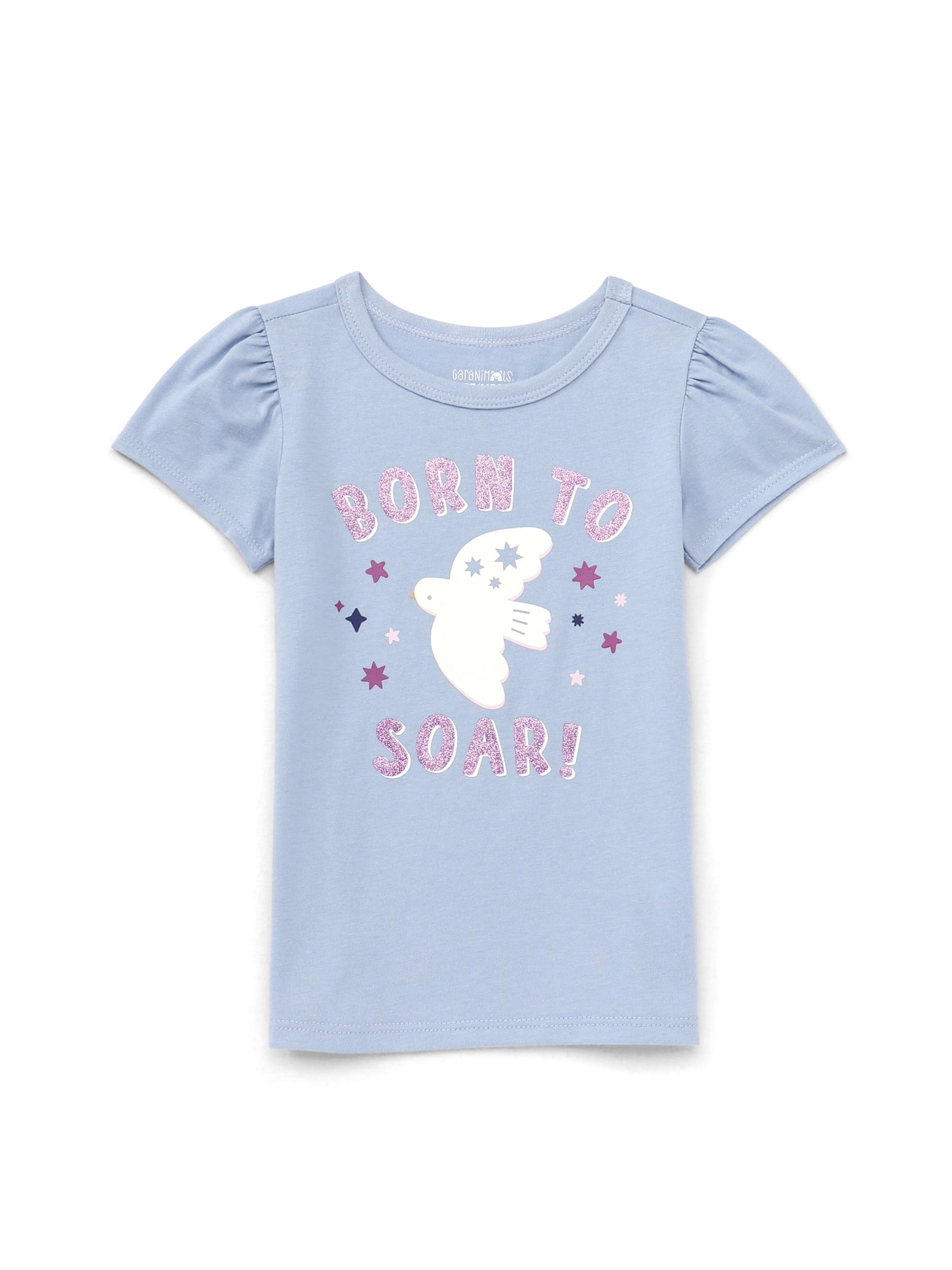 Garanimals Toddler Girls Graphic Tee with Puff Sleeves, Sizes 18M-5T