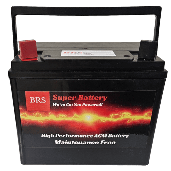 GR-U1 AGM Battery 12V Group U1 Maintenance-Free Battery for Tractors, Lawnmowers, Side-by-Sides 300 CCA, Shock & Vibration Resistant - BRS Super Battery
