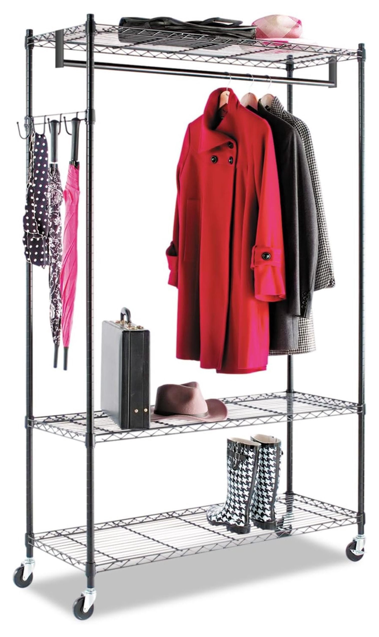 Wire Garment Racks GR364818BL Wire Shelving Garment Rack, Coat Rack, Stand Alone Rack ...