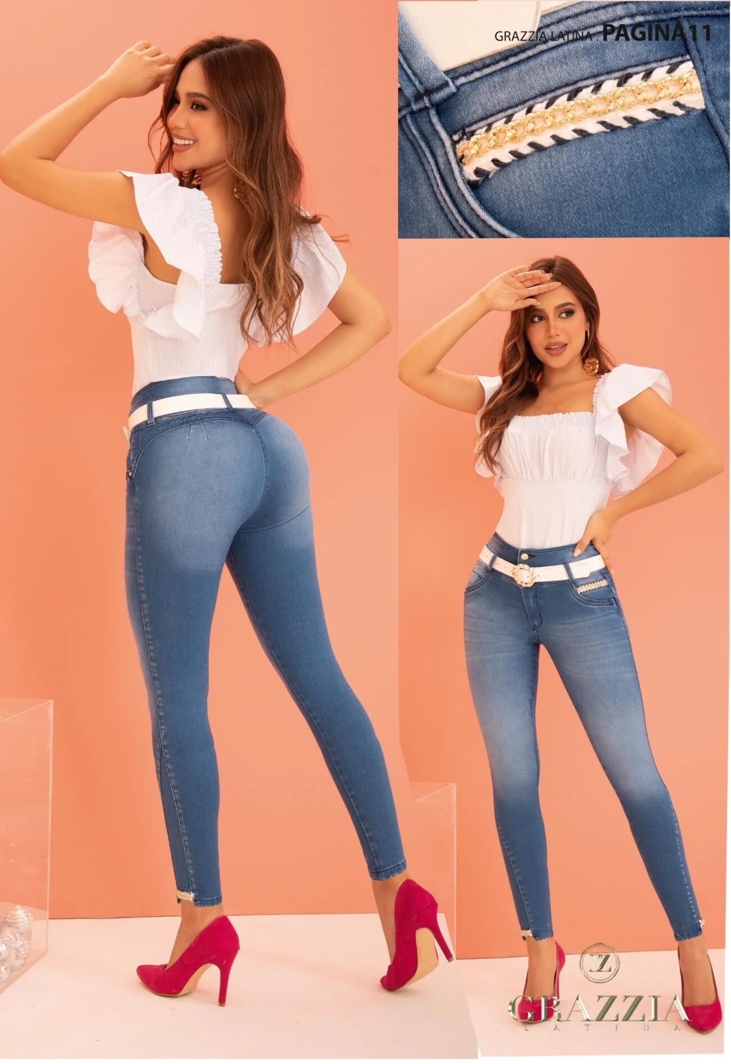 GR386 100% Authentic Colombian Push Up Jeans 