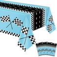 thumbnail image 1 of GRA 4Pack RacingCar Tablecloths Car Birthday Party Supplies Road Table Cloth Race Car Party Table Covers Blue Race Theme Decor Racing Theme Car Decorations of 51 X 86IN, 1 of 16