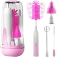 thumbnail image 1 of GRA Electric Bottle Brush Cleaner, Portable Electric Baby Bottle Brush Cleaner for Travel,Rechargable Travel Bottle Cleaner Kit with Nipple & Straw Brush, Perfect Mom Essentials After Birth Gift,Pink, 1 of 14