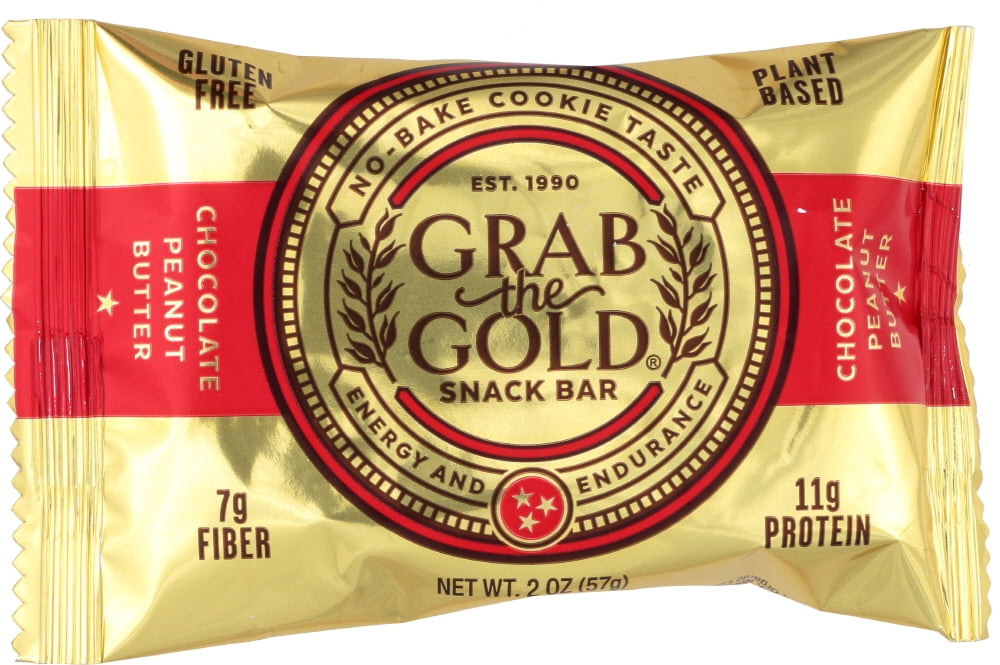 GRAB THE GOLD Bar Chocolate Peanut Butter, 2 oz Pack of 12