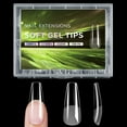 thumbnail image 1 of GRABLOOM Clear Almond Full Nail Tips 240pcs for Elegant Acrylic Nails Home Salon Use, 1 of 9