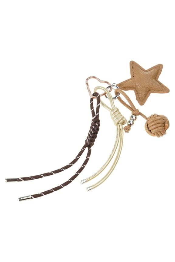 Elegant Leather Star Purse Charm Trendy Keychain Crafted To Enhances The Look Of Any Bag With Subtle Sophistication