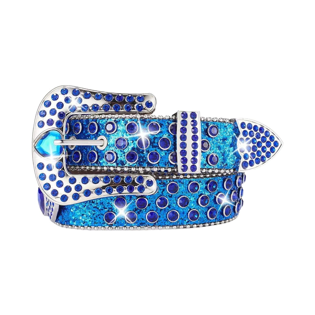 Women's Sparkly Glitter Sequin Wide Stretch Elastic Belt