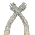 thumbnail image 1 of GRABLOOM Long Sequined Gloves for Women Formal Event Club Gloves Evening Party Gloves, 1 of 8
