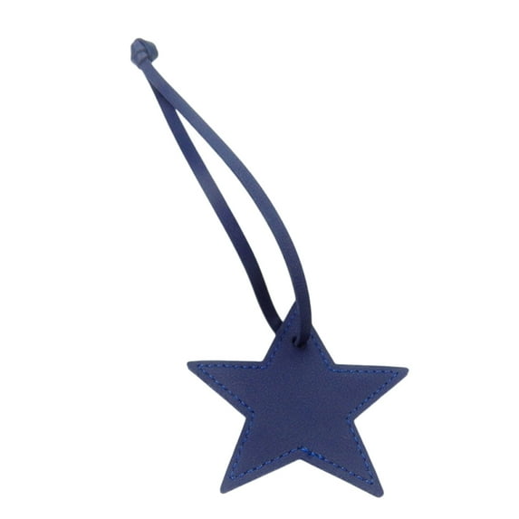 Five Pointed Star Leather Pendant Keychain Stylish Key Rings Five-pointed Star Luggage Label Purse Decoration for Ladies