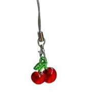 GRABLOOM Stylish Fruit Mobile Lanyard Peach/Cherries Pendant Keychains Phone Straps Chain