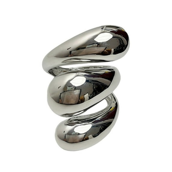 GRABLOOM Trendy Irregular Bangles Geometric Wide Cuff Bracelets Exaggerated Bracelet Suitable for Couples and Party Occasions