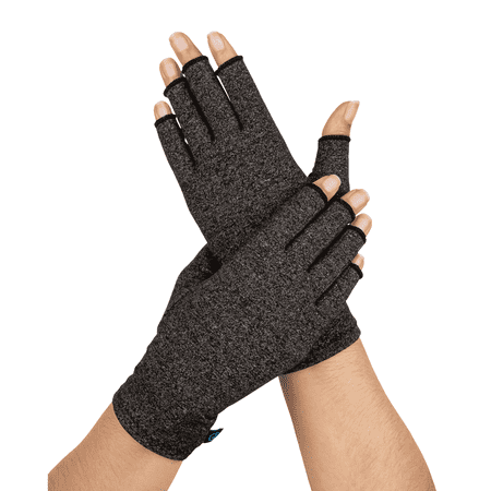 GRACE & ABLE Compression Gloves for Arthritis - Open Finger, Cotton-Blend, Lightweight, Breathable Hand Support