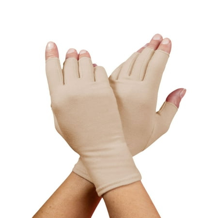 GRACE & ABLE Compression Gloves for Arthritis - Open Finger, Cotton-Blend, Lightweight, Breathable Hand Support