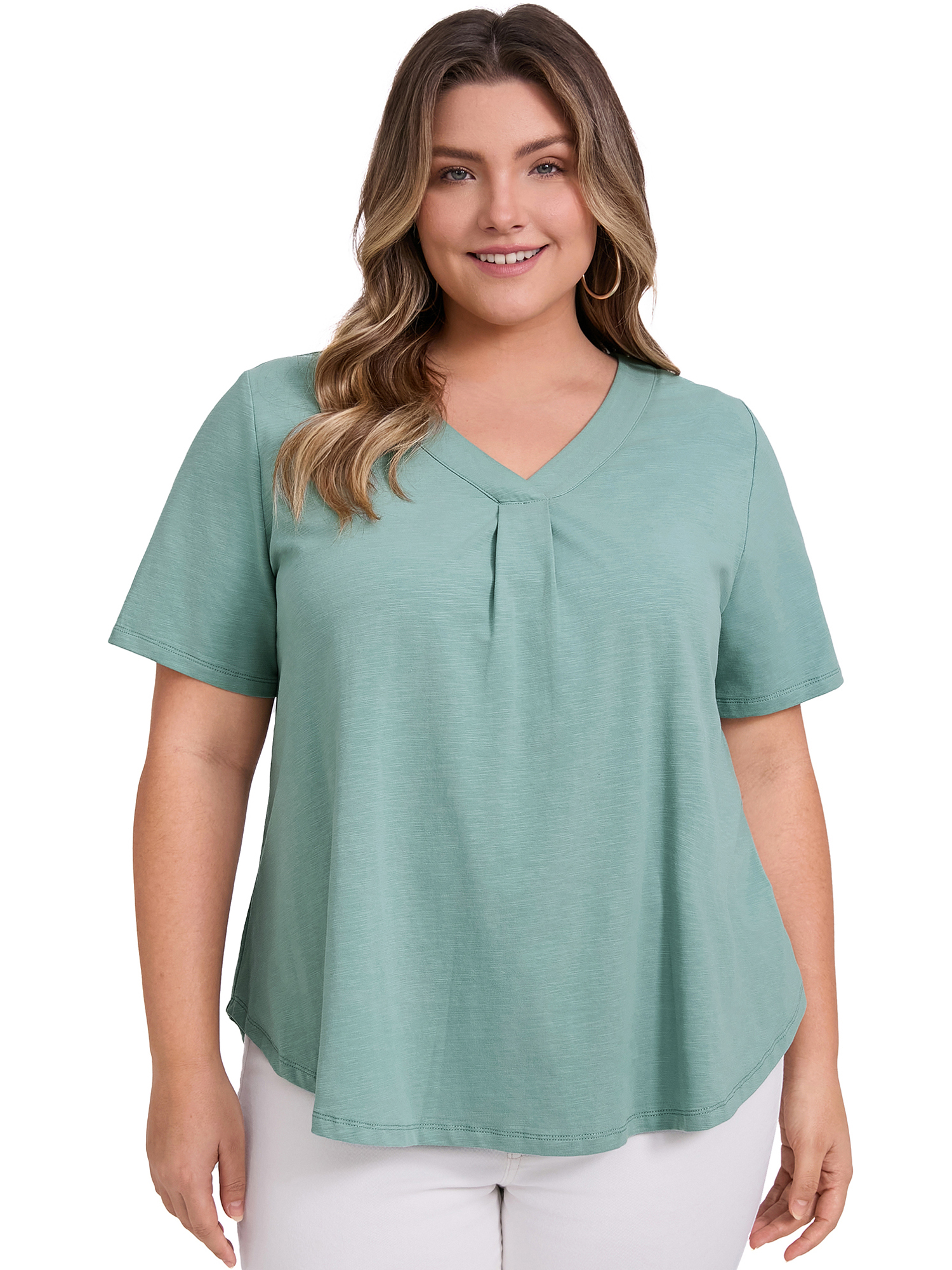 plus size banded bottom blouses