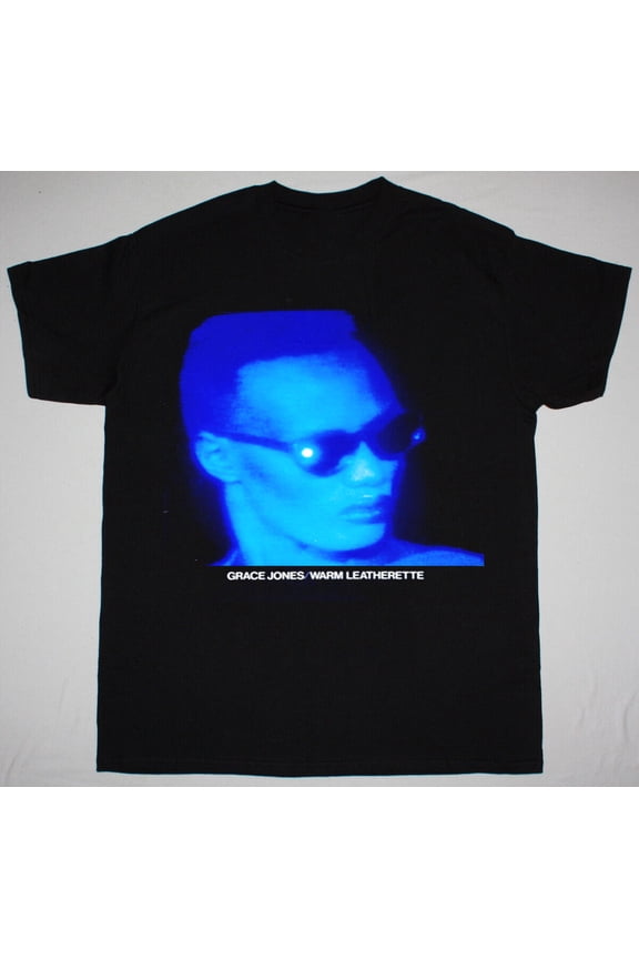 GRACE JONES - Warm Leatherette Short Sleeve Black All Size Gift Shirt KH805