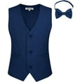 thumbnail image 1 of GRACE KARIN Boys 3 Button Formal Suit Vest with Tie, 1 of 10
