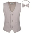 thumbnail image 1 of GRACE KARIN Boys 3 Button Formal Suit Vest with Tie, 1 of 11