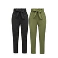 thumbnail image 1 of GRACE KARIN Women's Pants Trouser Slim Casual Cropped Paper Bag Waist Pants with Pockets, 1 of 7