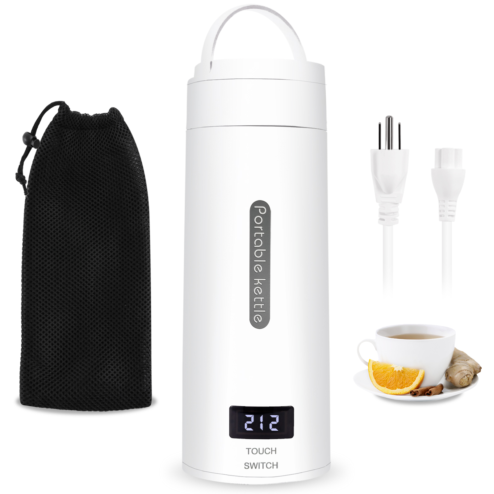 GRACEALL Portable Electric Kettle 400ML Compact Travel Water Boiler
