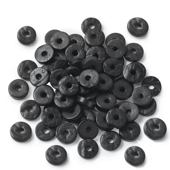 GRACEARA 1 Bag 9mm/12mm Dyed Donut Coin Dics Loose Coconut Spacer Beads Jewelry Making