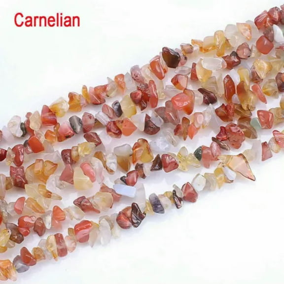 GRACEARA 10 String（10X34"）Freeform Natural Gemstone Chips Beads for Jewelry Making 5-8mm-Carnelian