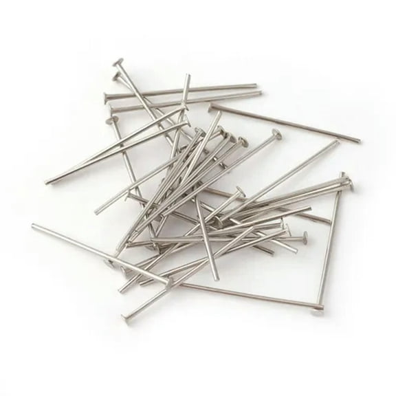 GRACEARA 100 Pcs 304 Stainless Steel Head pins Steel Color 0.5mm/0.6mm/0.7mm head 1.5mm