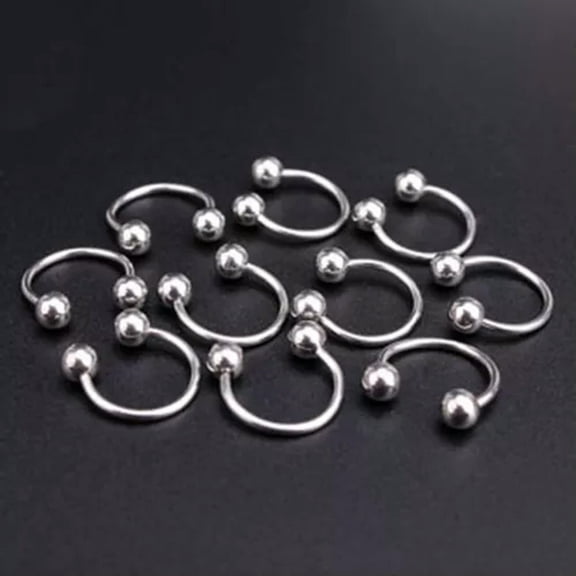 GRACEARA 100pcs Bulk Body Piercing CBR Circular Barbell Nose Septum Ring 3/4/5mm Ball