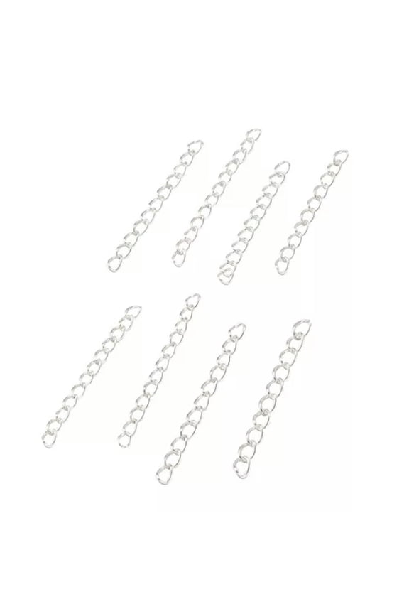 100pcs Iron Silver Golden Extender Chains Tail Extension Jewelry Necklace 5cm
