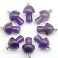 thumbnail image 1 of GRACEARA 100pcs Natural Stone Quartz Crystal Mushroom Pendants for DIY Jewelry Wholesale-amethyst, 1 of 8