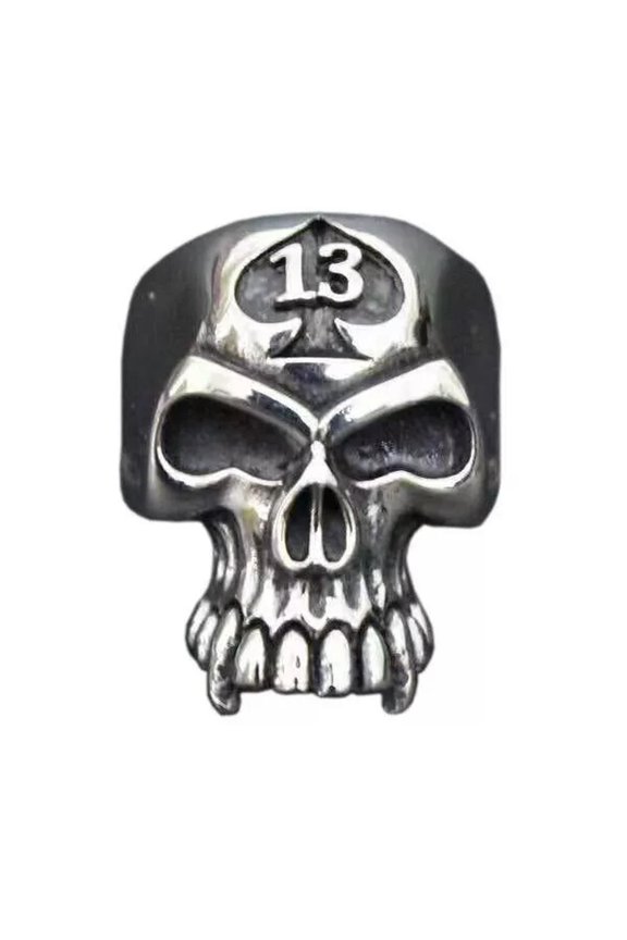 10pcs Gothic Black Skull Biker Ring Alloy Motorcycle Band Fashion Jewelry