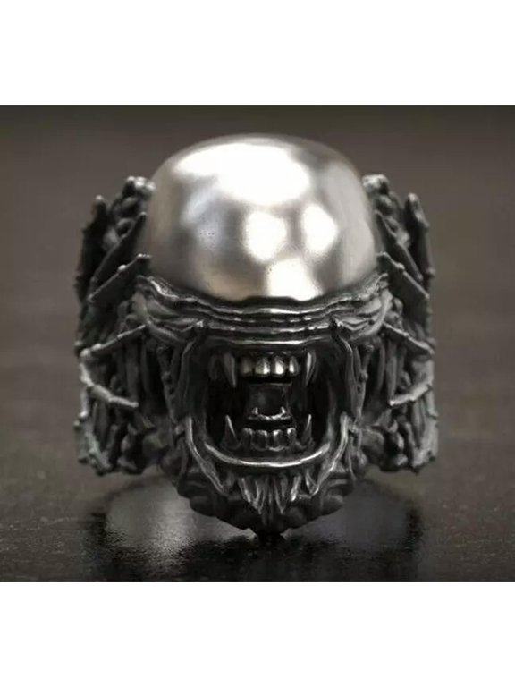 20pcs Wholesale Men's Skull Claw Ring 925 Silver Plated Punk Ring US Size: 6-13