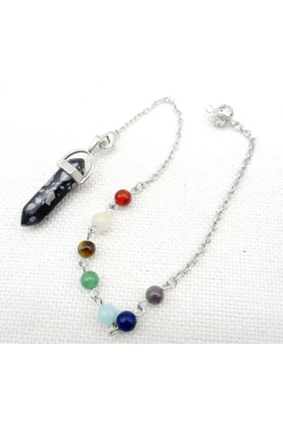 30PCS Natural Stone Quartz Crystal 7 Chakra Reiki Healing Pendulum Pendant Hex-30pcs Snowflake