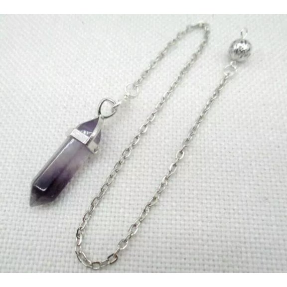 GRACEARA 30PCS Natural Stone Quartz Crystal Reiki Chakra Chain Healing Pendulum Pendant-30pcs Amethysts