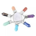 thumbnail image 1 of GRACEARA 3pcs White Crystal 7 Chakra Jewelry Power Stone Meditation Pyramid Hexagonal, 1 of 1