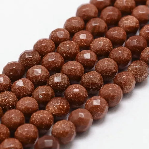 GRACEARA 5 Strands 8mm Natural Synthetic Round Genstone Beads For DIY Jewelry Making 15"