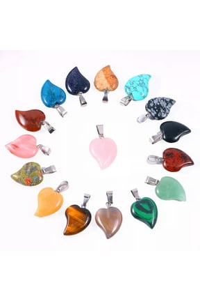 50pcs/lot 15x20mm Stone Moon Pendants Charms Necklace For Jewelry Making