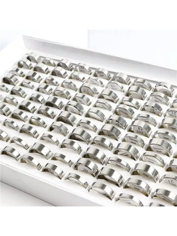 50pcs/lot Fashion Stainless Steel Rings Jewelry Mix Style Wholesale Bulk Lots-China-Style eight