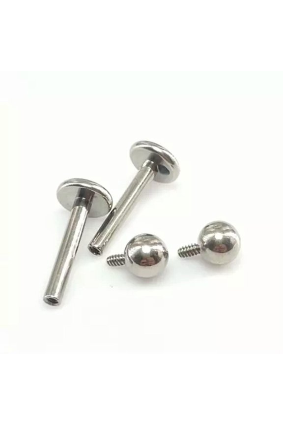 5Pcs Titanium Internally Threaded Labret Lip Studs Helix Cartilage Tragus