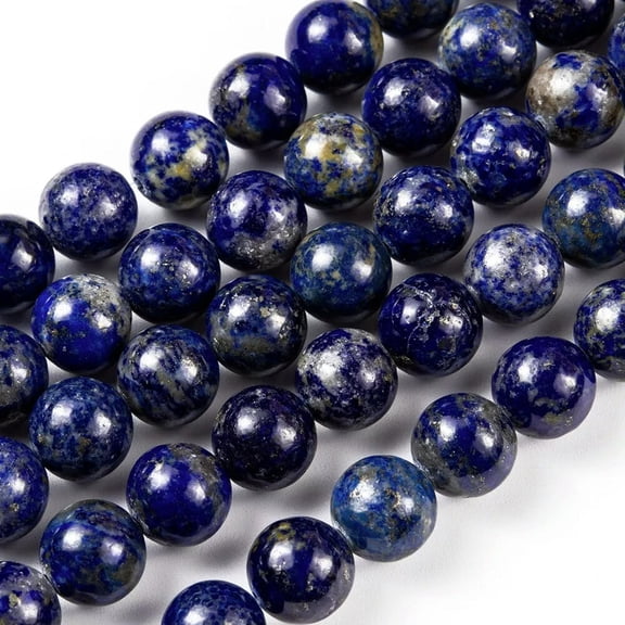 GRACEARA 5Strands 10mm Natural Lapis Lazuli Round Beads Strands Crafts about 38pcs/strand
